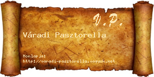 Váradi Pasztorella névjegykártya